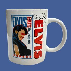 Vintage Elvis Presley Mug with Signature 12 oz Coffee Tea White 2010 Collectible